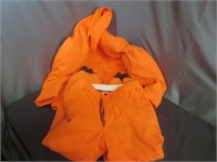 ~ Men's Florescent Orange Jacket & Pants Sz 38
