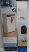 Rolling Garment Rack & Storage Wardrobe