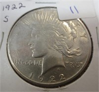 1922-S Peace silver dollar