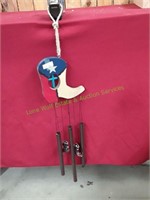 Texas Boot Cross Wind Chime