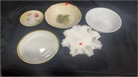 5  Pieces of Glassware - Corelle, Haviland & other