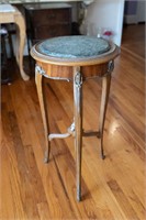 Vintage Louis XV Style Stone Top Side Table
