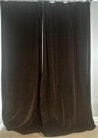 Large Brown Velvet Black Out Curtains