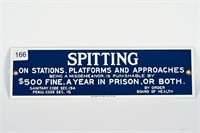 MODERN ANDY ROONEY NO SPITTING SSP SIGN