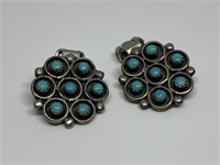 STERLING SILVER TURQUOISE EARRINGS