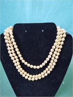 Triple beaded necklace 8" long