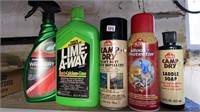 Spray wax, Lime-a-way, saddle soap