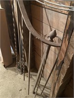 53 inch spiral staircase, iron banister