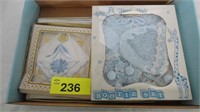 Vintage Hand Made Bootie Set / Swiss Handkerchief