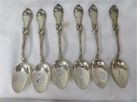 (6) STERLING SILVER SPOONS 4.15 TROY OZ.