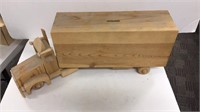 Wooden truck bank (looks handmade)