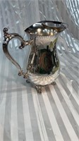 Silver Plated Footed Water Pitcher.