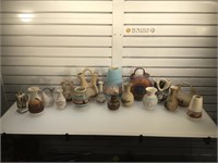 17 Native American pottery vases, 11 signed by