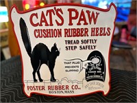 17 x 17” Metal Embossed Cats Paw Sign