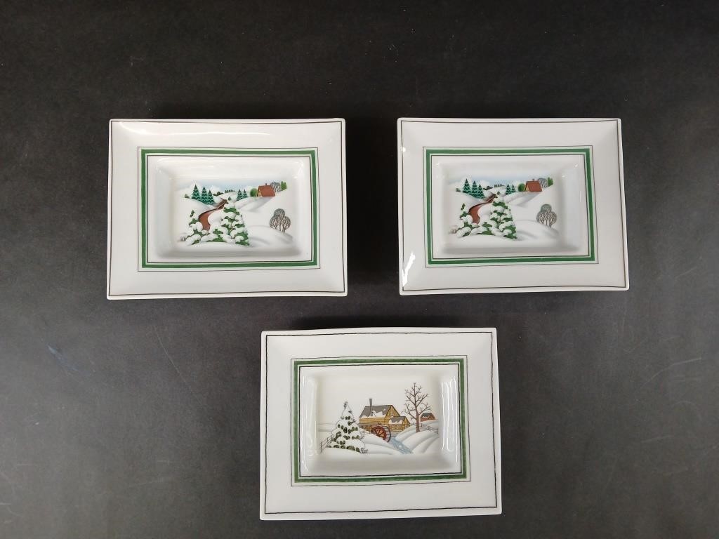 Estee Lauder Winter/ Holiday Porcelain Plates