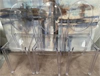 11 - LOT OF 3 ACRYLIC CHAIRS