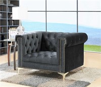 Vanessa Club Chair Gray - Chic Home Design