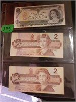 2-$2.00 1986, 1-$1.00 1973