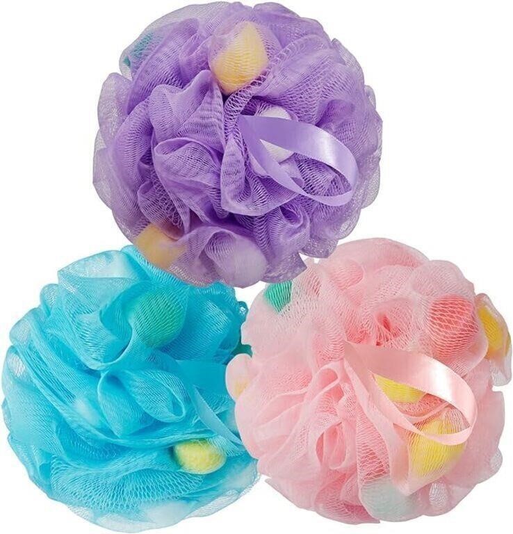 Soft Mesh Bath Loofah Sponge -3pcs ea- Pack of 61