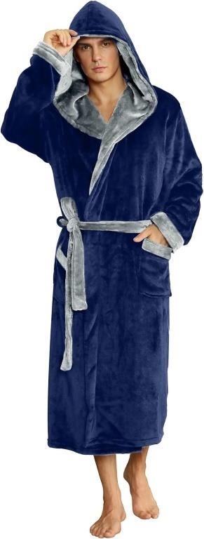 U2SKIIN Mens Fleece Robe -S/M