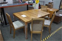 modern oak dining table with one-leaf