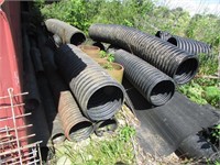 all black plastic drainage pipes