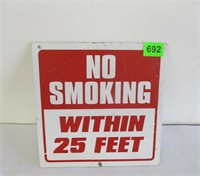 No smoking sign 10" x 10" aluminum