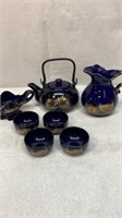 Dual peacock pitcher and sake set