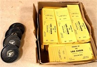 1980s Shelby LOG Cabin raffle cards