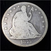 1875-CC Seated Liberty Half Dollar