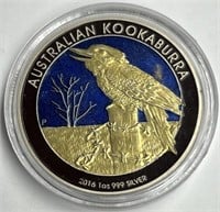 2016 Colored Australian Kookaburra 1 Ounce Silver