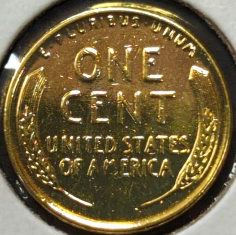 24k gold-plated 1956d Lincoln penny