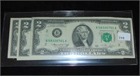 50 1976 $2 Notes UNC. (sequential).