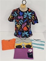 NEW - 5 KIDS SPOTTED ZEBRA T-SHIRTS -LARGE(10)