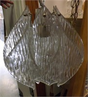 Kalmar Double Lucite Pendant Chandelier Folded