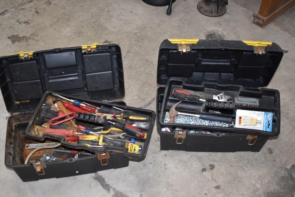 Two Tool Boxes with Contents