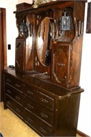 LARGE WALL DRESSER WITH/ MIRROR AND