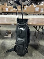 1 LOT VESSEL GOLF BAG WITH 6 ASSORTED GOLF CLUBS