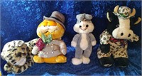 Garfield, bugs bunny and friends Lot of 4 stuffies