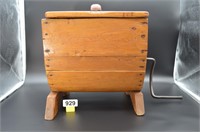 Antique handmade wooden churn