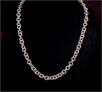 Heavy 8mm belcher chain silver necklace