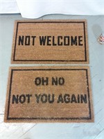 2 tapis d'entrée 28x18 Entrance joke mats