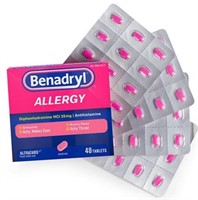 Benadryl Allergy 48ct Tablets EXP 09/2024