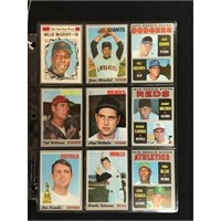 9 Different 1970 Topps Baseball Stars
