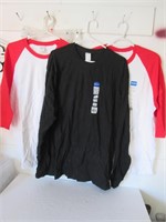 3 NEW TOPS : 3/4 SLEEVES SIZE L AND BLACK SIZE XL