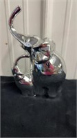 Cute new 10 inch tall, silver colored elephant