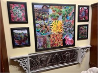 Framed Gardening Photos and Tin Wall Decor