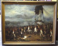 Important Oil Painting " The Battle of Valmy"