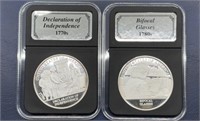 1770s & 1780s American History Silver Bullion