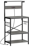 SUPERJARE Kitchen Bakers Rack with Power Outlet,